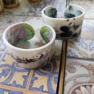 Panda Resin Cuff Bangles